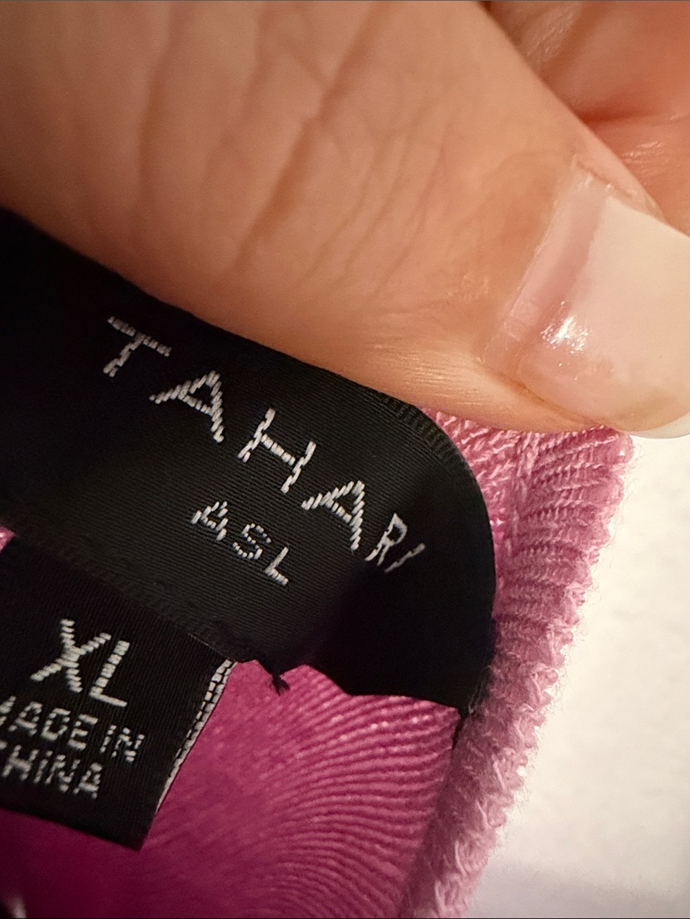 Tahari Short Sleeve Knit Top in Dusty Rose - Picture 2 of 2